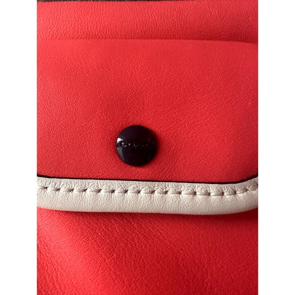 Coach Legacy Perforated Leather Hobo Bag & Matching Wallet Set - Red/Vermillion - Picture 7 of 13